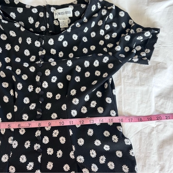 TOWER HILL VINTAGE 90s Y2K Daisy Floral Romper Size 10 / M - Picture 12 of 14